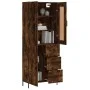Aparador alto madera contrachapada roble ahumado 69,5x34x180 cm de vidaXL, Aparadores - Ref: Foro24-3199822, Precio: 168,32 €...