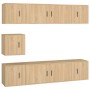 Set de muebles para TV 7 pzas madera contrachapada roble Sonoma en Muebles TV | Comprar online en Foru.es