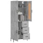 Aparador alto madera contrachapada gris hormigón 69,5x34x180 cm de vidaXL, Aparadores - Ref: Foro24-3199821, Precio: 169,09 €...