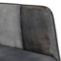 Mecedora de cuero auténtico y lona gris de vidaXL, Mecedoras - Ref: Foro24-339693, Precio: 101,47 €, Descuento: %