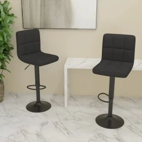 Kitchen stools 2 units black fabric by vidaXL, Kitchen stools - Ref: Foro24-334288, Price: 126,32 €, Discount: %