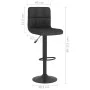 Taburetes de cocina 2 unidades tela negro de vidaXL, Taburetes de cocina - Ref: Foro24-334288, Precio: 126,32 €, Descuento: %