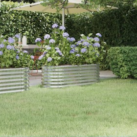 Jardinera de acero galvanizado plateado 114x40x68 cm en Macetas y jardineras | Comprar online en Foru.es