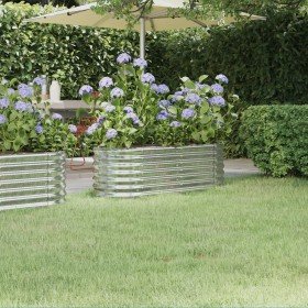 Jardinera de acero galvanizado plateado 114x40x68 cm en Macetas y jardineras | Comprar online en Foru.es