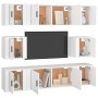 Set de muebles para TV 8 piezas madera contrachapada blanco en Muebles TV | Comprar online en Foru.es
