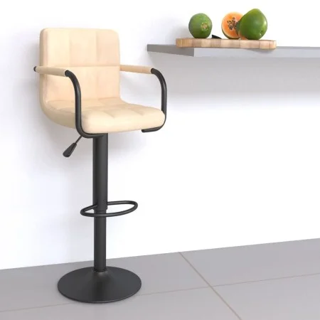 Taburete de cocina de terciopelo crema de vidaXL, Taburetes de cocina - Ref: Foro24-334647, Precio: 71,56 €, Descuento: %