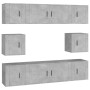 Set de muebles de TV 8 pzas madera contrachapada gris hormigón en Muebles TV | Comprar online en Foru.es