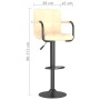 Taburete de cocina de terciopelo crema de vidaXL, Taburetes de cocina - Ref: Foro24-334647, Precio: 72,59 €, Descuento: %