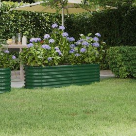 Jardinera de acero galvanizado verde 152x40x36cm en Macetas y jardineras | Comprar online en Foru.es
