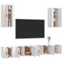 Set de muebles para TV 6 piezas madera contrachapada blanco en Muebles TV | Comprar online en Foru.es