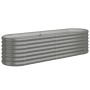 Jardinera de acero galvanizado gris 152x40x36cm en Macetas y jardineras | Comprar online en Foru.es