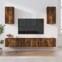 Set de muebles de TV 6 pzas madera contrachapada roble ahumado en Muebles TV | Comprar online en Foru.es