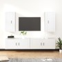 Set de muebles para TV 4 piezas madera contrachapada blanco en Muebles TV | Comprar online en Foru.es
