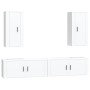 Set de muebles para TV 4 piezas madera contrachapada blanco en Muebles TV | Comprar online en Foru.es