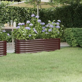 Jardinera arriate acero galvanizado marrón 152x40x36 cm en Macetas y jardineras | Comprar online en Foru.es