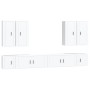 Set de muebles para TV 8 piezas madera contrachapada blanco en Muebles TV | Comprar online en Foru.es