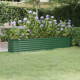 Jardinera arriate acero galvanizado verde 224x40x36 cm en Macetas y jardineras | Comprar online en Foru.es