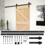 Puerta corredera con herrajes madera maciza de pino 90x210 cm de vidaXL, Puertas - Ref: Foro24-3057500, Precio: 175,90 €, Des...