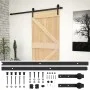 Puerta corredera con herrajes madera maciza de pino 90x210 cm de vidaXL, Puertas - Ref: Foro24-3057500, Precio: 175,97 €, Des...