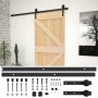 Puerta corredera con herrajes madera maciza de pino 100x210 cm de vidaXL, Puertas - Ref: Foro24-3057504, Precio: 218,51 €, De...