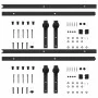 Sliding door hardware kit black steel 2 units 200 cm by vidaXL, doorframes - Ref: Foro24-3059845, Price: 86,71 €, Discount: %