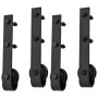 Sliding door hardware kit black steel 2 units 200 cm by vidaXL, doorframes - Ref: Foro24-3059845, Price: 86,71 €, Discount: %