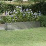 Jardinera arriate acero galvanizado plata 224x40x36 cm en Macetas y jardineras | Comprar online en Foru.es