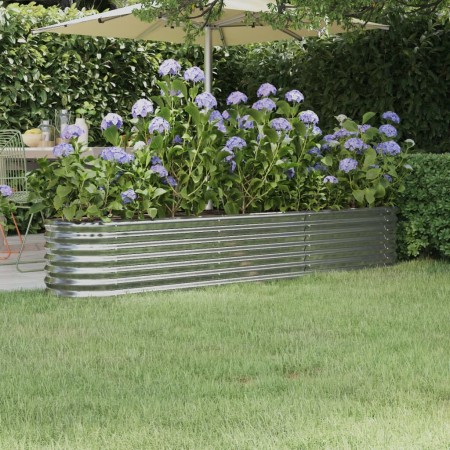 Jardinera arriate acero galvanizado plata 224x40x36 cm en Macetas y jardineras | Comprar online en Foru.es