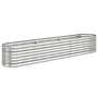 Jardinera arriate acero galvanizado plata 224x40x36 cm en Macetas y jardineras | Comprar online en Foru.es