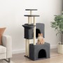 Rascador para gatos con postes de sisal gris oscuro 122 cm de vidaXL, Mobiliario para gatos - Ref: Foro24-172054, Precio: 55,...