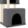 Rascador para gatos con postes de sisal gris oscuro 122 cm de vidaXL, Mobiliario para gatos - Ref: Foro24-172054, Precio: 55,...