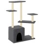 Rascador para gatos con postes de sisal gris oscuro 107,5 cm de vidaXL, Mobiliario para gatos - Ref: Foro24-172072, Precio: 3...