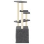 Rascador para gatos con postes de sisal gris oscuro 107,5 cm de vidaXL, Mobiliario para gatos - Ref: Foro24-172072, Precio: 3...