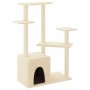 Rascador para gatos con postes de sisal color crema 107,5 cm de vidaXL, Mobiliario para gatos - Ref: Foro24-172070, Precio: 3...