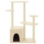 Rascador para gatos con postes de sisal color crema 107,5 cm de vidaXL, Mobiliario para gatos - Ref: Foro24-172070, Precio: 3...