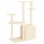 Rascador para gatos con postes de sisal color crema 107,5 cm de vidaXL, Mobiliario para gatos - Ref: Foro24-172070, Precio: 3...