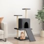 Rascador para gatos con postes de sisal gris oscuro 110 cm de vidaXL, Mobiliario para gatos - Ref: Foro24-172039, Precio: 49,...
