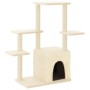 Rascador para gatos con postes de sisal color crema 97,5 cm de vidaXL, Mobiliario para gatos - Ref: Foro24-172049, Precio: 40...