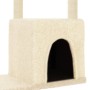 Rascador para gatos con postes de sisal color crema 97,5 cm de vidaXL, Mobiliario para gatos - Ref: Foro24-172049, Precio: 40...