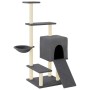 Rascador para gatos con postes de sisal gris oscuro 130,5 cm de vidaXL, Mobiliario para gatos - Ref: Foro24-172042, Precio: 6...