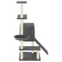 Rascador para gatos con postes de sisal gris oscuro 130,5 cm de vidaXL, Mobiliario para gatos - Ref: Foro24-172042, Precio: 6...