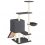 Rascador para gatos con postes de sisal gris oscuro 130,5 cm de vidaXL, Mobiliario para gatos - Ref: Foro24-172042, Precio: 6...
