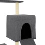 Rascador para gatos con postes de sisal gris oscuro 130,5 cm de vidaXL, Mobiliario para gatos - Ref: Foro24-172042, Precio: 6...