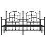Estructura de cama cabecero y estribo metal negro 180x200 cm de vidaXL, Camas y somieres - Ref: Foro24-353461, Precio: 173,51...
