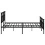 Estructura de cama cabecero y estribo metal negro 180x200 cm de vidaXL, Camas y somieres - Ref: Foro24-353461, Precio: 173,51...