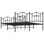 Estructura de cama cabecero y estribo metal negro 180x200 cm de vidaXL, Camas y somieres - Ref: Foro24-353461, Precio: 173,51...