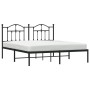 Estructura de cama con cabecero metal negro 180x200 cm de vidaXL, Camas y somieres - Ref: Foro24-353443, Precio: 137,19 €, De...