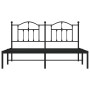 Estructura de cama con cabecero metal negro 180x200 cm de vidaXL, Camas y somieres - Ref: Foro24-353443, Precio: 137,19 €, De...