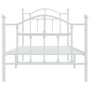Estructura cama metal con cabecero y pie cama blanca 90x200 cm de vidaXL, Camas y somieres - Ref: Foro24-353499, Precio: 94,2...