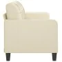 Sofá de 3 plazas de cuero sintético color crema 180 cm de vidaXL, Sofás - Ref: Foro24-359123, Precio: 230,96 €, Descuento: %